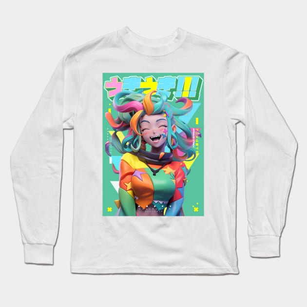 Joyful - Happy Collection | Anime Manga 3D Pop Art Japan Style Design | PROUD OTAKU Long Sleeve T-Shirt by PROUD OTAKU